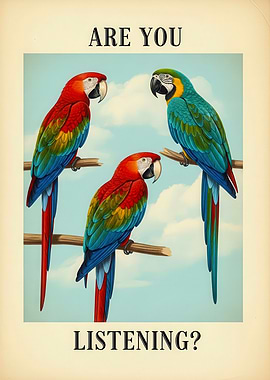 Are You Listening? Parrots on Branches