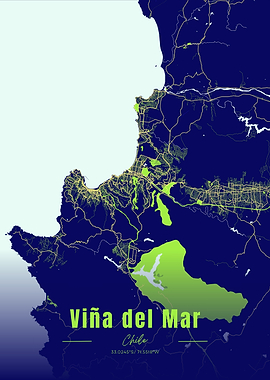 Viña del Mar, Chile Map