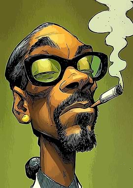 Snoop Dogg Portrait with Cigar