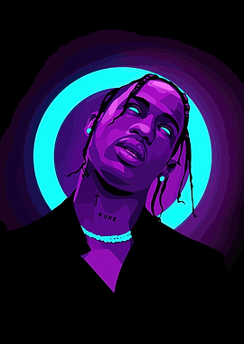 Travis Scott Portrait - Digital Art