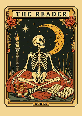 The Reader Tarot Card Illustration