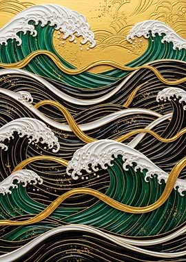 Japanese Waves Art