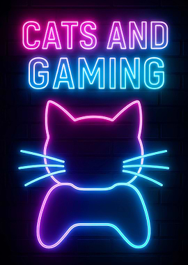 Neon Cats and Gaming Art