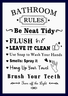 Bathroom Rules Funny