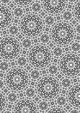 Grey Geometric Star Pattern