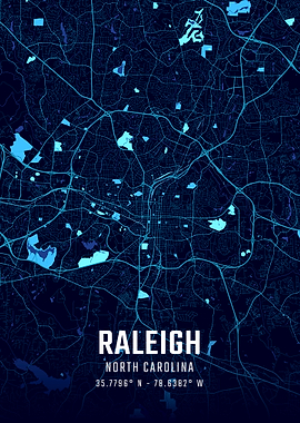 Raleigh Midnight City Map