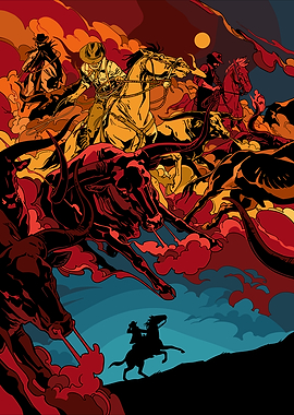 Wild West Cattle Drive Comic Art