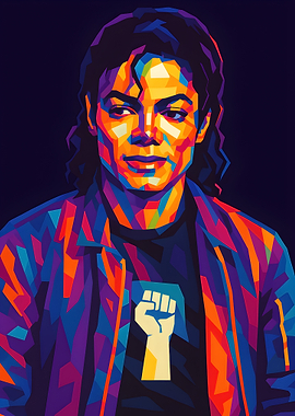 Michael Jackson Colorful Portrait