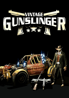 Vintage Gunslinger with Sheriff Car