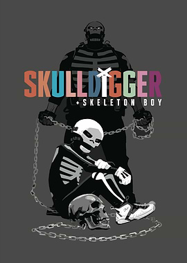 Skulldigger and Skeleton Boy Illustration