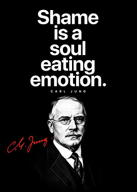 Carl Jung Quote Poster – Inspirational Wall Art on Shame & Self-Awareness