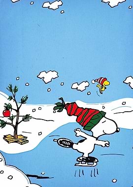 Snoopy and Woodstock Winter Skating