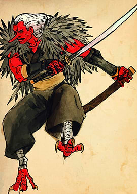 Tengu Warrior with Sword