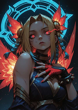 Anime Girl with Red Eyes