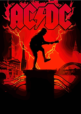 AC/DC Rock and Roll Poster