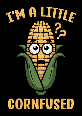 Cornfused Cartoon Corn Character