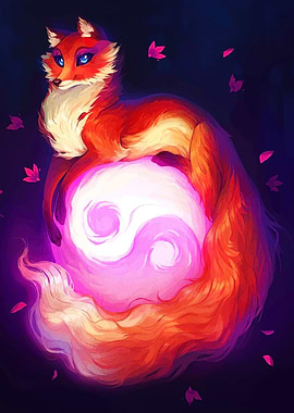 Fox with Yin Yang Orb