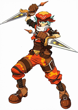 Anime Character with Daggers
