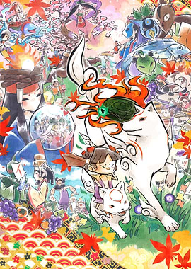 Okami game fan art illustration