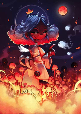 Whimsical Queen in a Dreamy Landscape