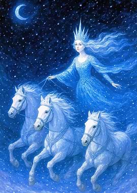 Snow Queen Horses Winter