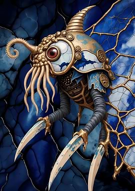 Abstract Fantasy #127 - Steampunk Insect Creature with Claws