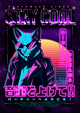 Synthwave Cat