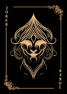 Joker Card Art Deco Style