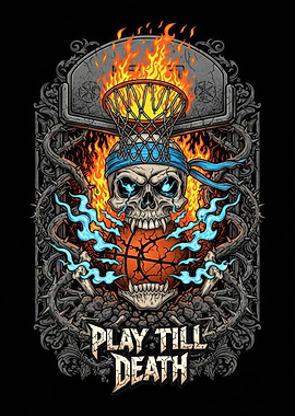 Basketball Skull 'Play Till Death'