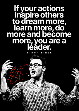 Simon Sinek Quote Poster – Inspirational Leadership & Purpose Wall Art