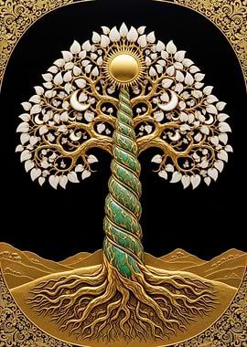 Golden Tree of Life Illustration
