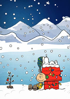 Peanuts Christmas Scene