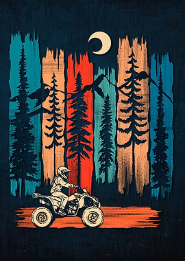 ATV Rider in Forest Landscape