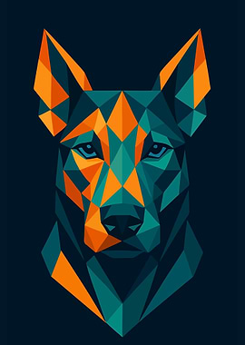 Geometric Dog Portrait