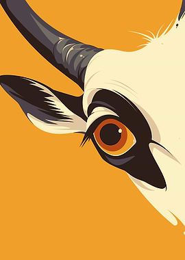 Oryx Close-Up Illustration