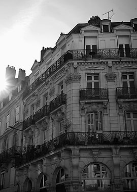 Black and White Building Facade