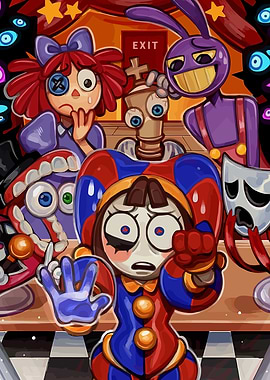 Digital Art: Cartoon Characters in Fear