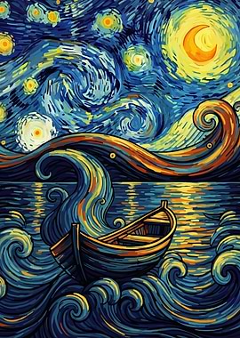 Starry Night Boat