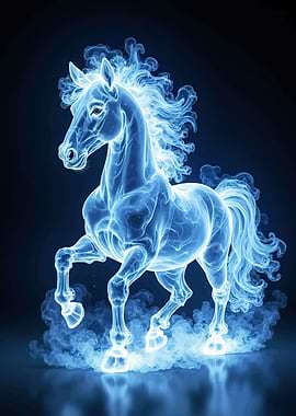 Ethereal Blue Horse