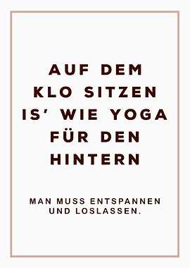 Funny German Bathroom Humor Print