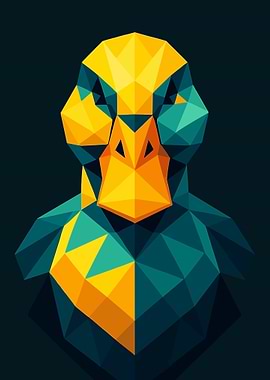 Geometric Duck Portrait