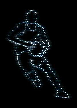 Basketball Player Digital Outline