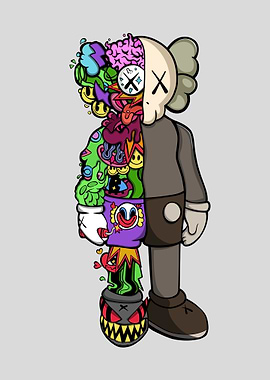 KAWS Companion Dissected Colorful Art