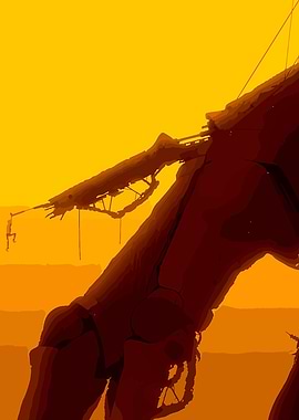 Abstract Landscape with Climber