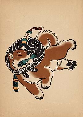 Shiba Inu with Decorated Collar