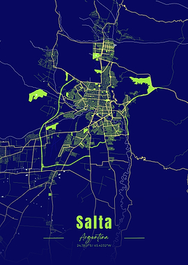 Salta, Argentina City Map