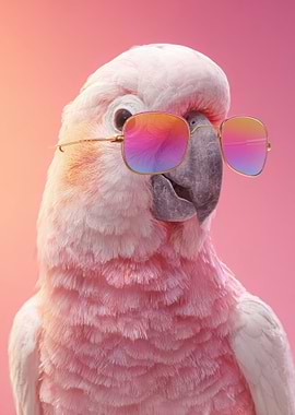 Cool Cockatoo with Sunglasses