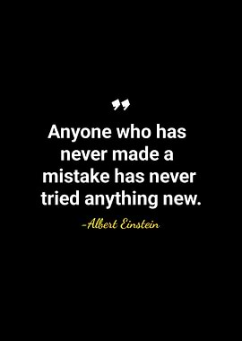 Einstein Quote: Mistakes and New Things