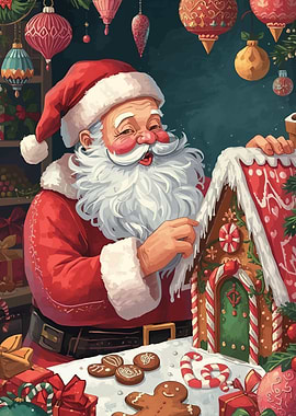 Santa Claus Gingerbread House