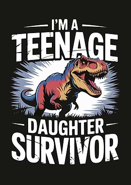 Teenage Daughter Survivor Dinosaur Graphic